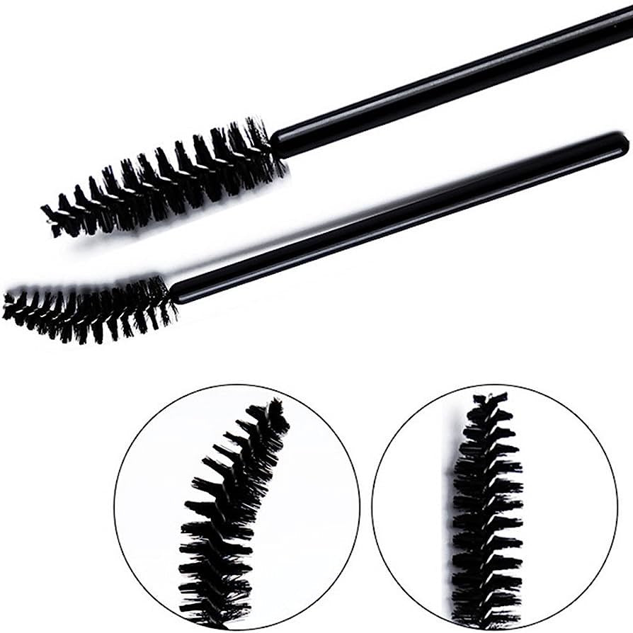 100 PCS Rose Disposable Eyelash Mascara Brushes