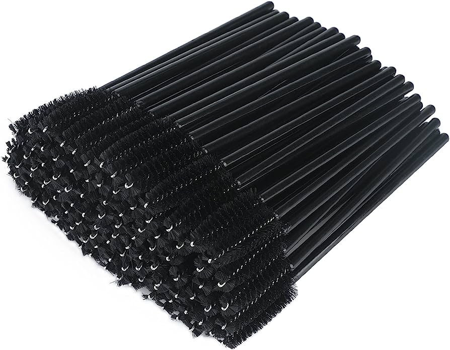 100 PCS Rose Disposable Eyelash Mascara Brushes