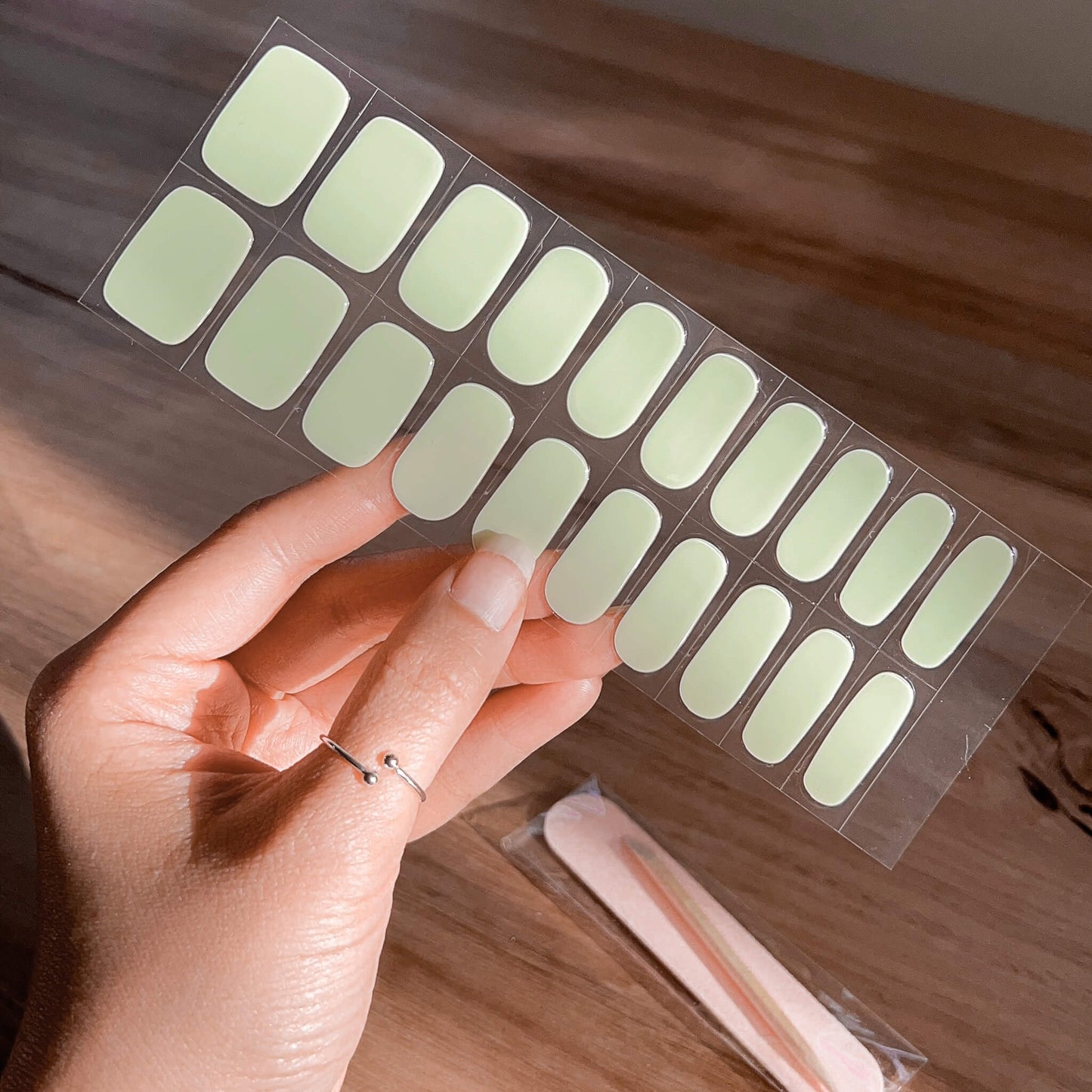 Pistachio Semicured Gel Nail Sticker Kit