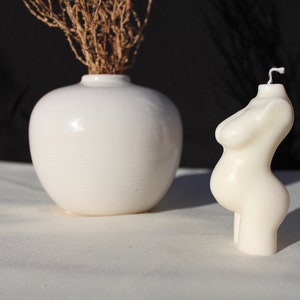 Candle,Pregnant Female Torso Candle, Female Torso Candle, Naked Female Candle, Home Decor Candle