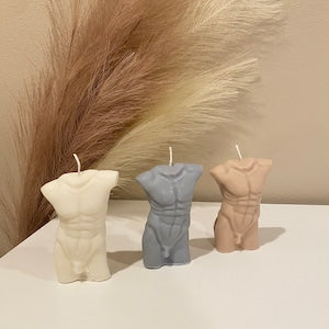 Candle, ON SALE, Male Torso Candle, Candle, Custom Candle, Torso Candle, Soy Wax Candle,