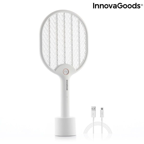 InnovaGoods Rechargeable Insect Killer Racket with LED