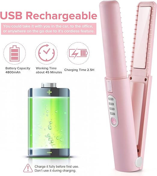 Portable wireless Hair Straightener