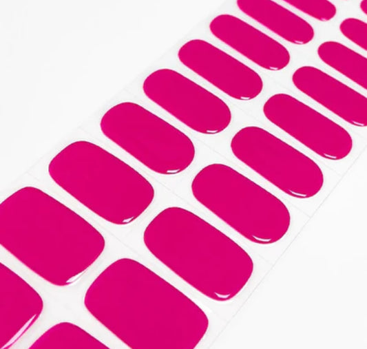 HOT PINK SEMICURED UV GEL NAIL STICKER KIT Semicure Gel Nail Sticker Kit