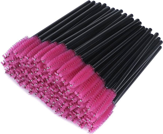 100 PCS Rose Disposable Eyelash Mascara Brushes