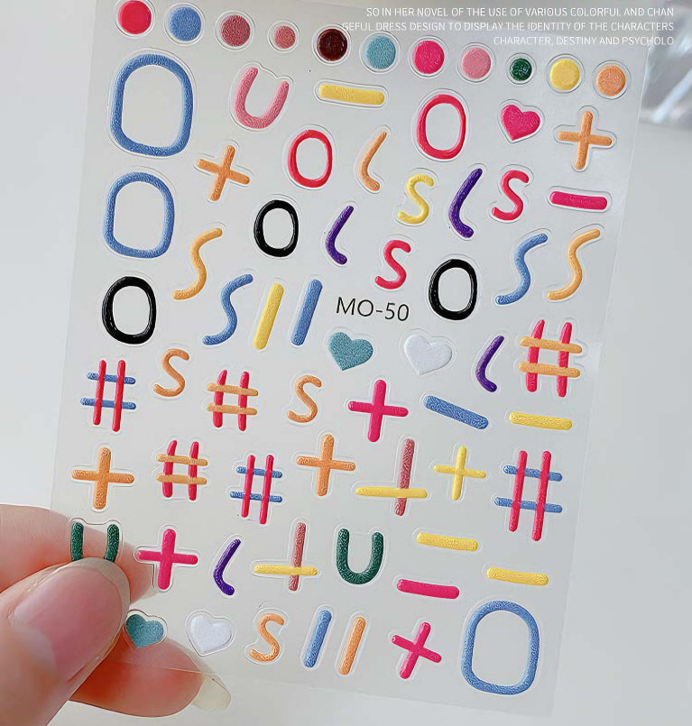 Colorful Graffiti Nail Stickers