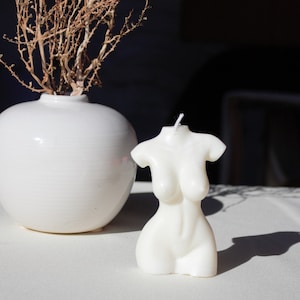 Candle, ON SALE, Female Torso Candle, Venus Candle, Home Decor Candle, Body Candle, Female Torso Body Candle, 4 Inch Female Torso Candle